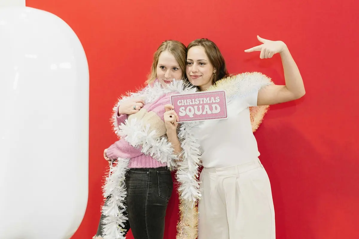 Christmas & Holiday Party photo booth setup in Los Angeles — Captured Celebrations