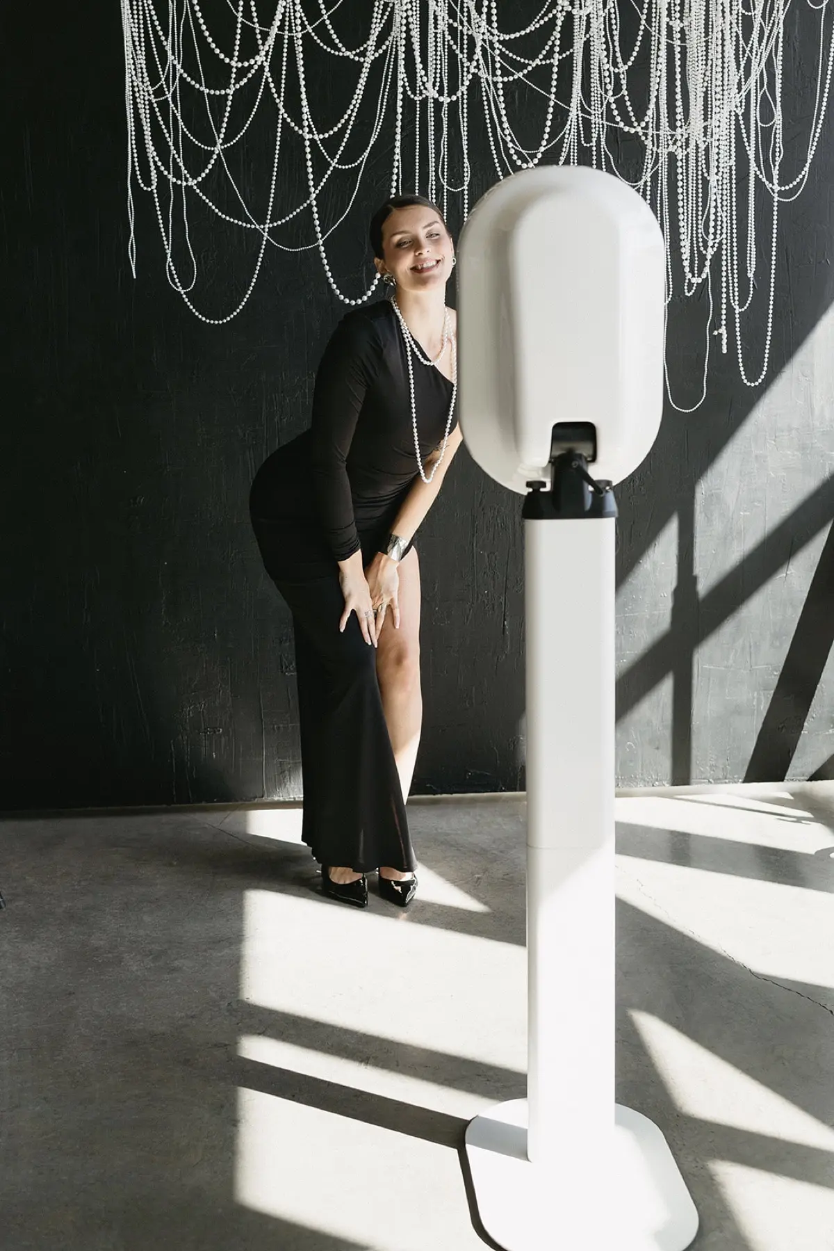 Elegant open air photo booth setup at quinceañera in Los Angeles